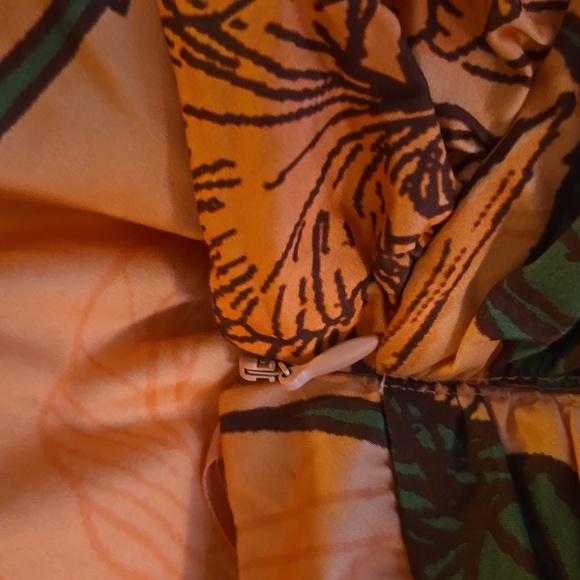 ANTHROPOLOGIE Hutch NWT Floral One-Shoulder Ruffle Maxi Dress Orange Botanical - Picture 7 of 9